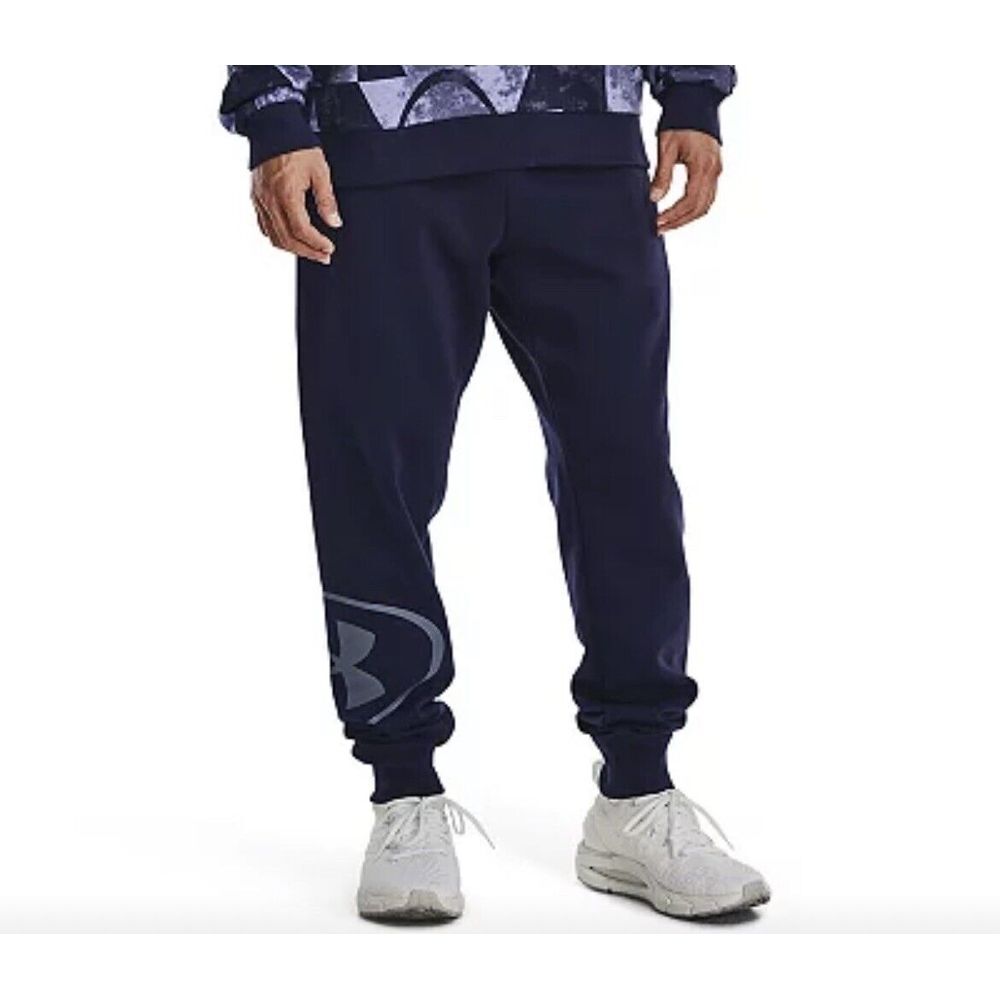 Under Armour UA Men's Rival Fleece Logo Joggers Sweatpants Medium Navy